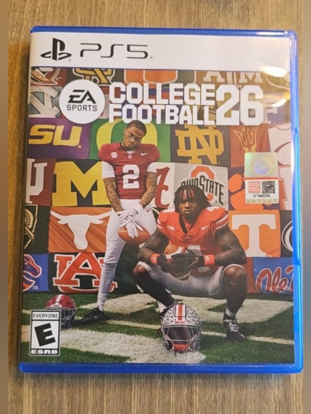 Sony PS5 College Football 26 - Blue Case with Multi-Color Cover